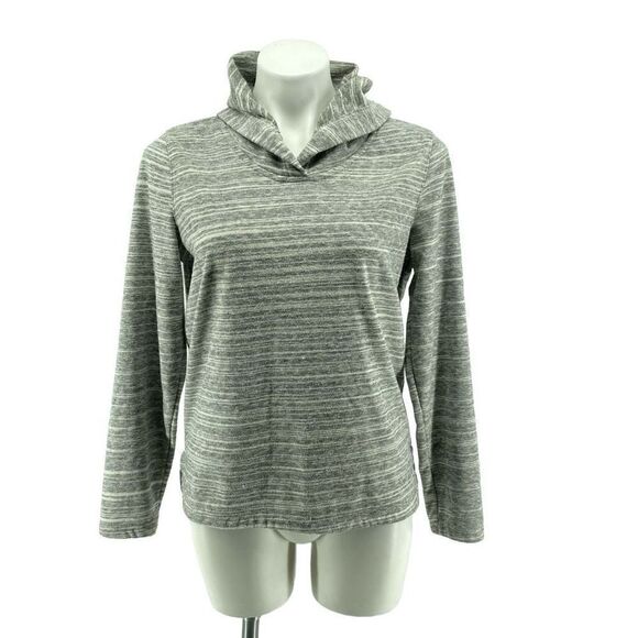 GAP Women’s Heather Grey Cotton Long Sleeve Pullover Hooded Sweatshirt Small - Picture 15 of 15